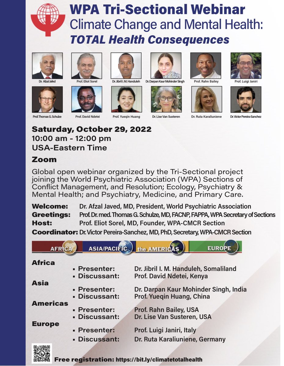victorpsanchez's tweet image. There is still room to register for this @WPA_Psychiatry webinar on #climatechange &amp;amp; #mentalhealth this Saturday!
bit.ly/climatetotalhe…