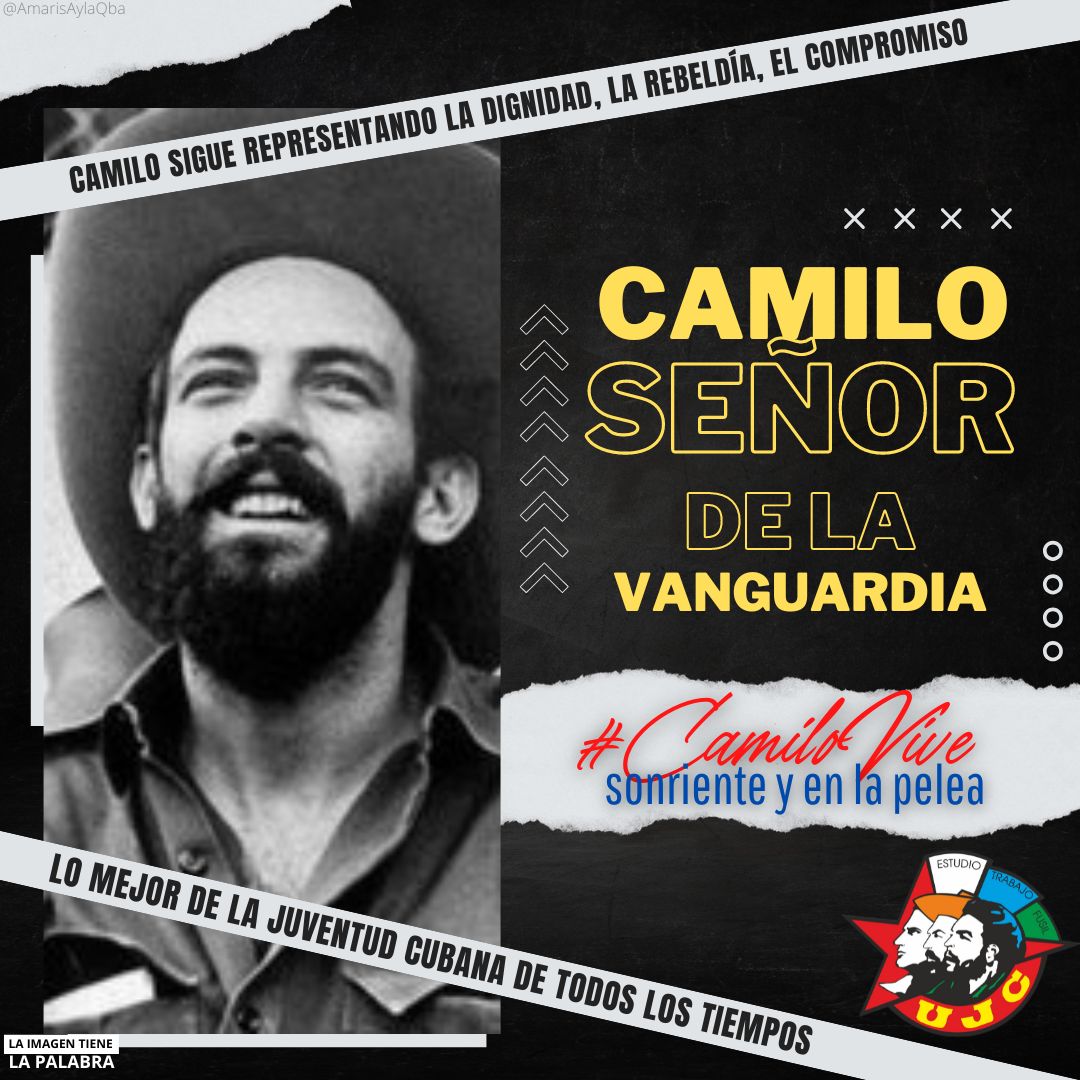 cubacooperaven's tweet photo. El hombre de la sonrisa eterna, el del sombrero alón, el Señor de la Vanguardia, el héroe de Yaguajay.

#CamiloVive #CubaPorLaVida #Cuba #MejorSinBloqueo https://t.co/eLFkPirJ4O