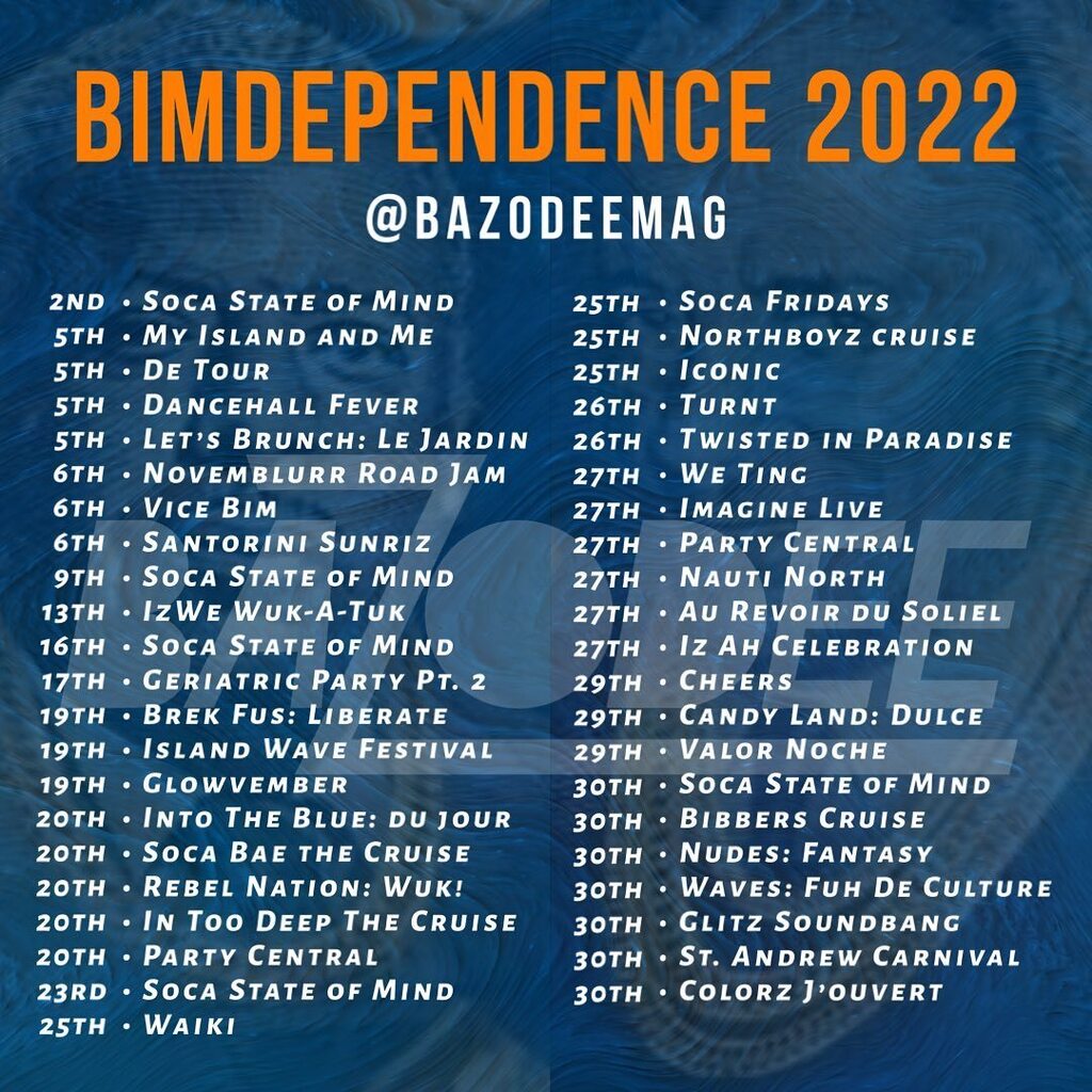 BazodeeMag's tweet photo. New calendar alert!!! Looks like November just got even hotter. It’s giving Crop Over 2.0. Are you ready?
#bazodeemag #barbados #novembertoremember #cropoverparttwo #bimdependence #bimdependence2022 https://t.co/5htiHl1Ese https://t.co/9FYEA6GHeP