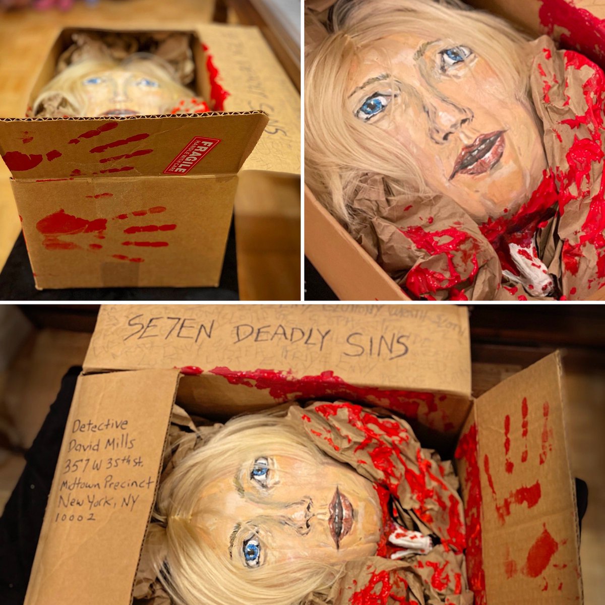 my entry in our work pumpkin decorating contest entitled ‘What’s in the box?!’