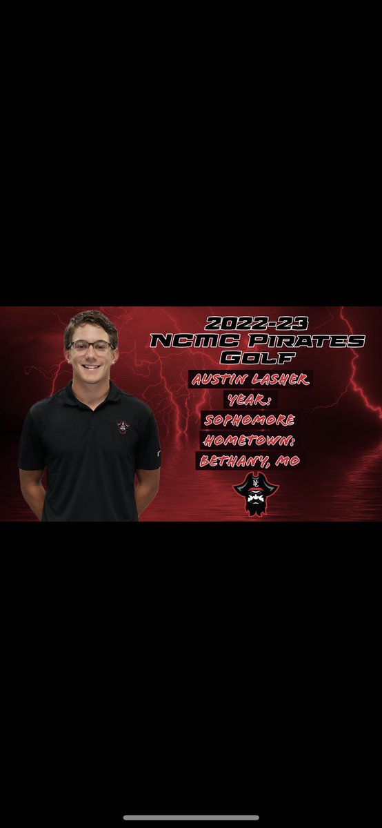 First Player Spotlight!! Low round of 73 this Fall for a T-4th finish at the Graceland Fall Invite! 4 year schools! This kid has some talent! 🏴‍☠️