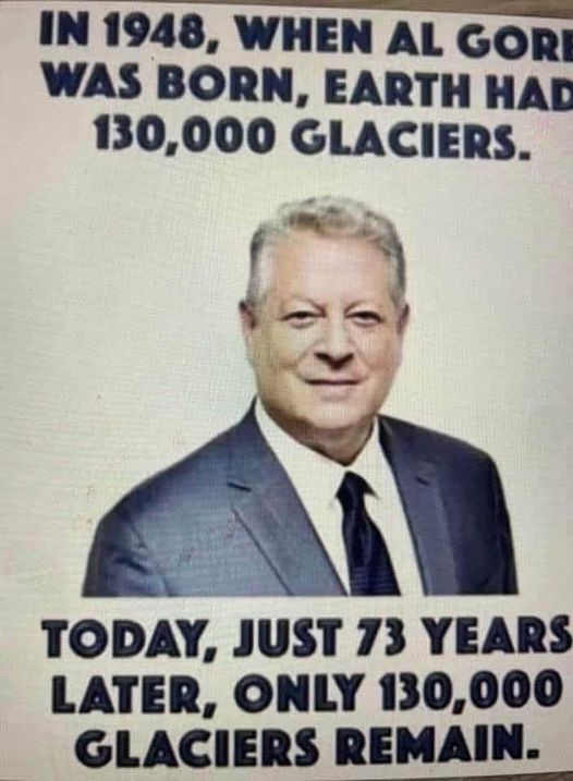 Climate change is another trick used by DeepState to fool the people into control. When Al Gore lost the election(really one) this was his payoff