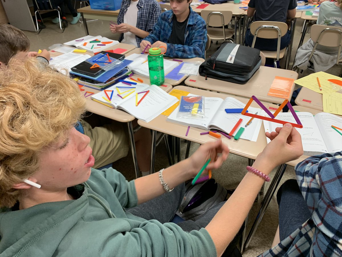 j_eisenberg87's tweet photo. #geometry students @CatonsvilleMS use #anglegs to discover the side-side-side triangle congruence theorem @BCPSMATH @IllustrateMath #learnwithIM #cmsgameon #handsonlearning #supportingthespp #highlyengaged #planningwithfuninmind https://t.co/eiXEK2tkqs