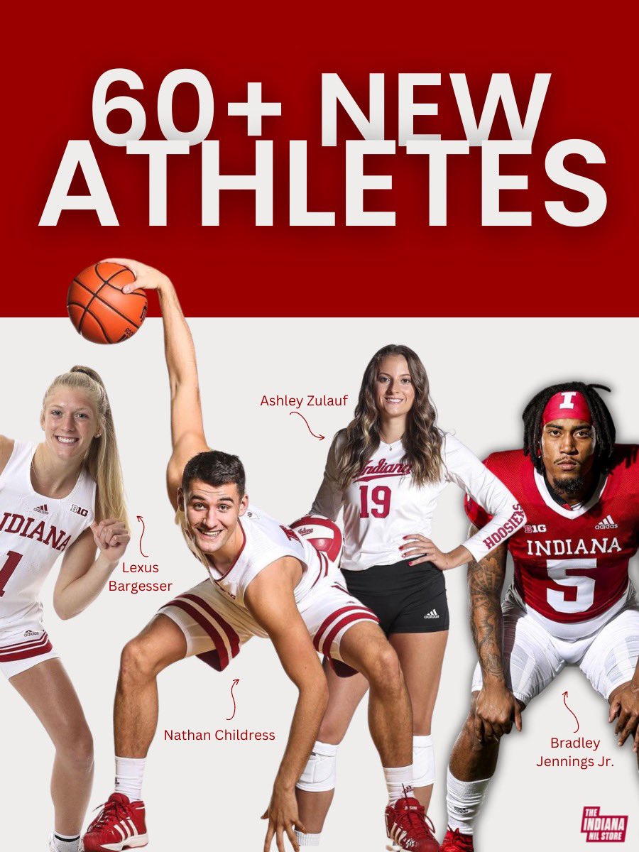 🚨 CHECK OUT THE NEW ATHLETES &amp; GEAR ➡️ indiana.nil.store 🚨