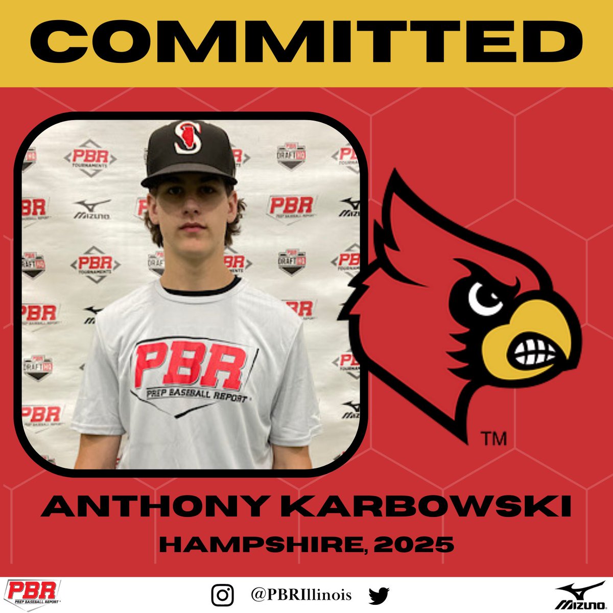 PrepBaseballIL's tweet photo. LHP Anthony Karbowski (Hampshire, 2025) commits to Louisville.
Karbowski was a standout arm from the #UnderclassShowcase and is set to rise in the upcoming 2025 rankings update.
๐ค PROFILE: https://t.co/9knhPMeFXo https://t.co/zVkktijmwm