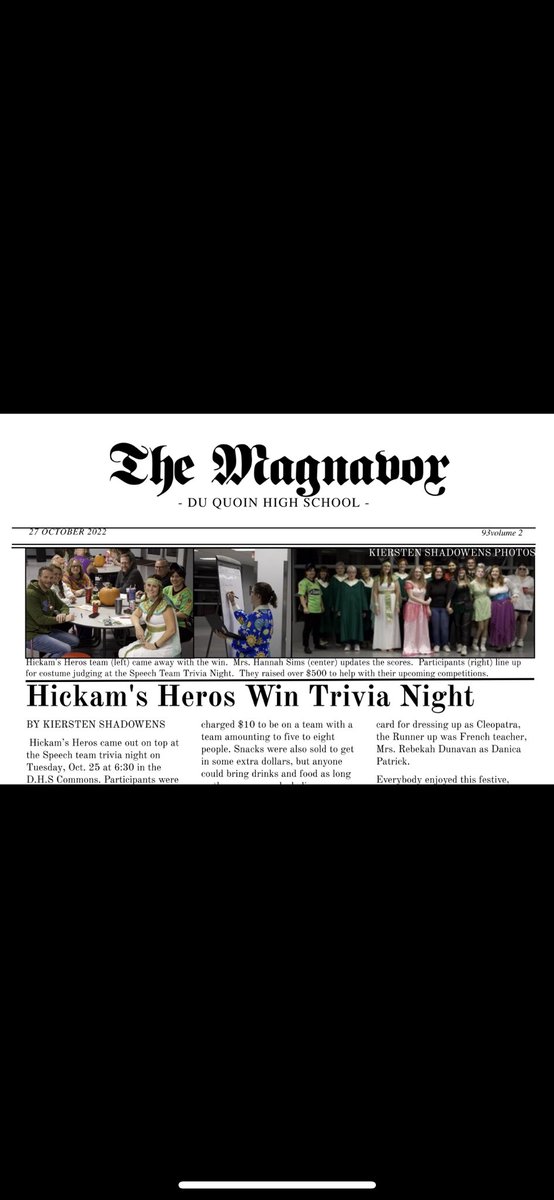 Magnavox edition 2 comes out today! Thank you to all of our subscribers. Go lady Indians as they advance to sectionals Saturday in Benton! ⁦<a href="/duquoinHS/">Du Quoin High School</a>⁩ ⁦<a href="/DuQuoin300/">Du Quoin CUSD 300</a>⁩ ⁦<a href="/duquoinindians1/">Du Quoin Indians Athletics</a>⁩