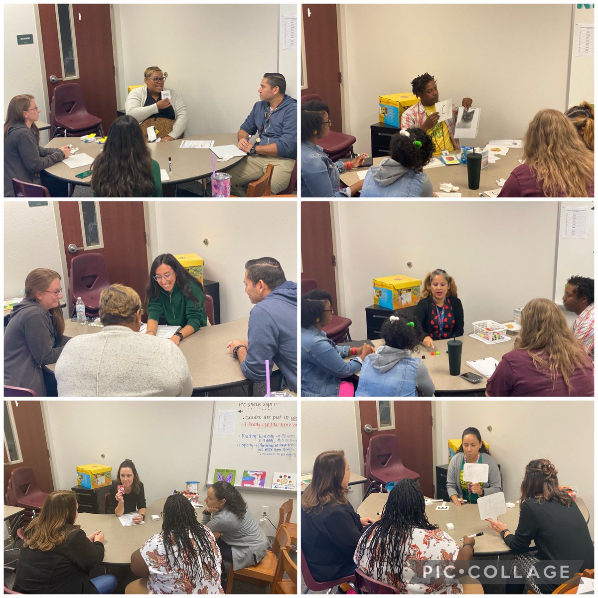 araedaniels's tweet photo. @RameyTylerISD K-2 teachers putting in the #Work in PLC today with bringing small group lessons to the table! ❤️ https://t.co/A6BWapOPge