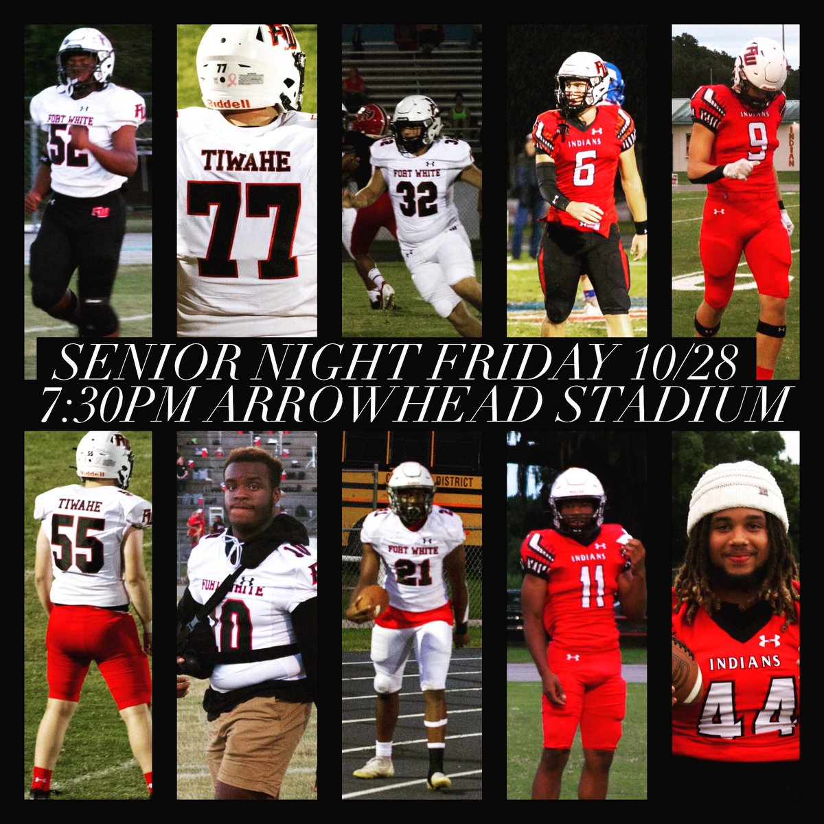 Senior Night is tomorrow night vs Chiefland - Come watch us take the home field for the last time in regular season football! <a href="/Claytonp_2005/">Clayton</a> <a href="/KamarionGriffin/">Kamarion Griffin</a>
