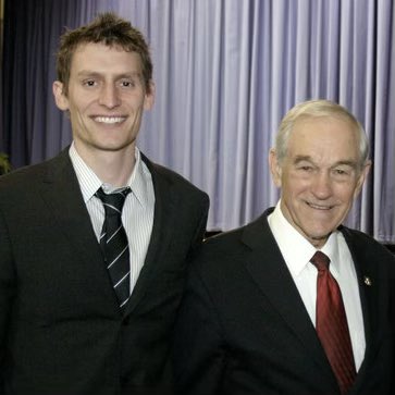 I am honored to be endorsed by @RonPaul! Here’s me and RP hanging out in 2010 at Jekyll Island.