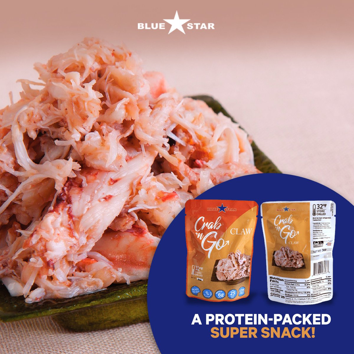 BlueStarFoodsCo's tweet photo. Delicious and healthy crab meat 🦀⭐
#Crab #Seafood #Crabmea #proteint #Millennials https://t.co/myRxQTSptg