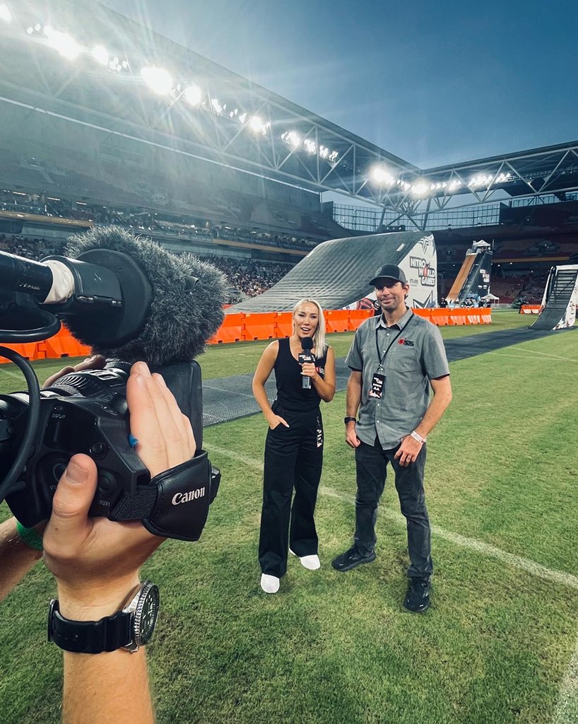 Caroline Buchanan (@cbuchanan68) on Twitter photo 🎤 it was an honour to be on microphone field reporting <a href="/NitroCircus/">Nitro Circus</a> world games
Il always cherish this first time..stepping out of my comfort zone and trying something new!!
<a href="/TravisPastrana/">Travis Pastrana</a> 🎤 it was an honour to be on microphone field reporting <a href="/NitroCircus/">Nitro Circus</a> world games
Il always cherish this first time..stepping out of my comfort zone and trying something new!!
<a href="/TravisPastrana/">Travis Pastrana</a>