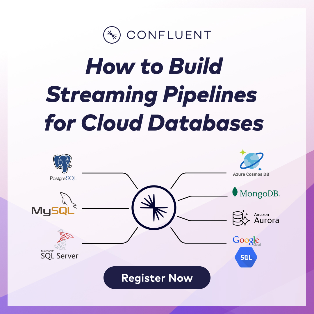 Integrating multiple legacy databases to the ☁️ can be a complex process—but it doesn’t have to be. Join us on 11/3 for a live demo on building streaming pipelines from legacy ➡️ cloud databases with our fully-managed Change Data Capture connectors 👉 cnfl.io/3VAYg1n