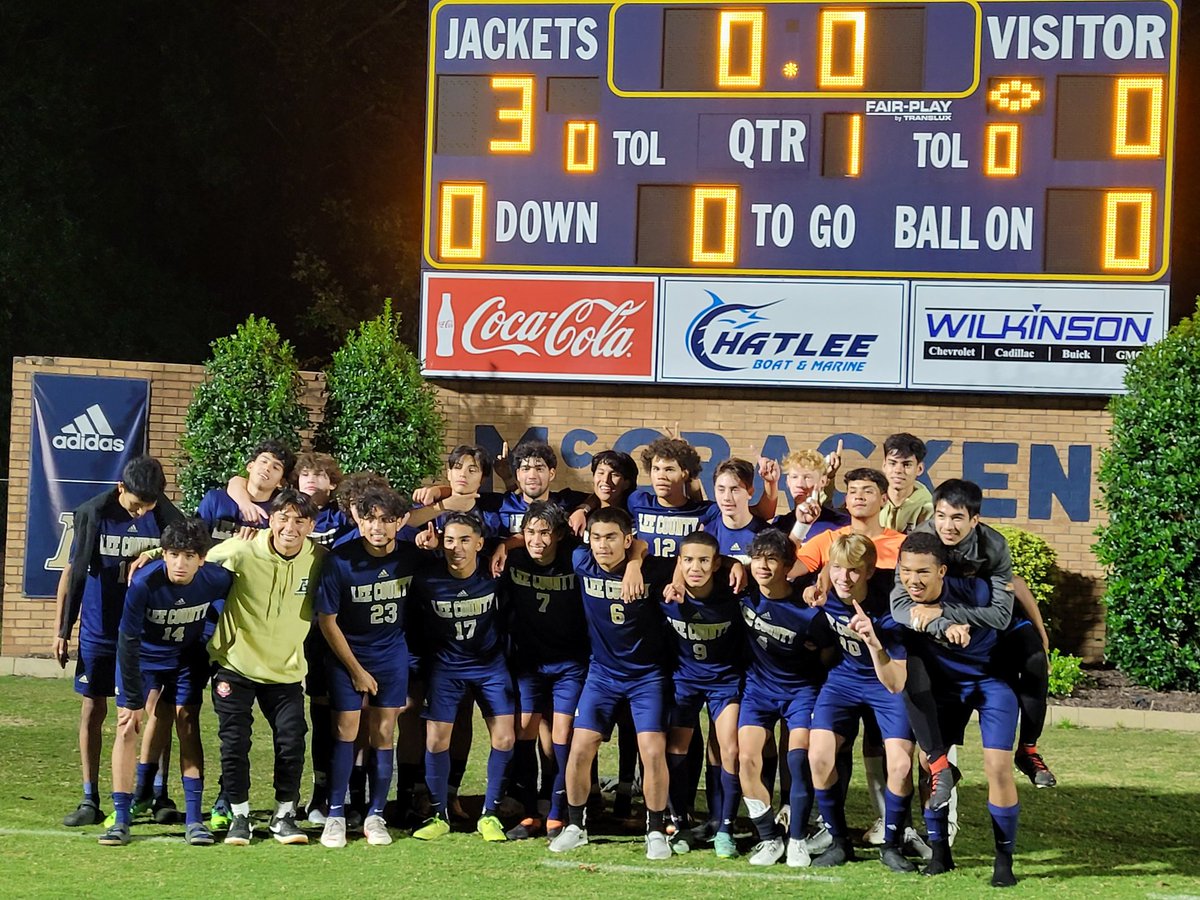 Congrats to <a href="/LeeCountyHigh/">Lee County High School</a> Soccer, Sandhills Conference Champions! <a href="/LCHS_Boosters/">Lee County High Athletic Booster Club</a> <a href="/leecoschoolsnc/">Lee County Schools</a> <a href="/LCHS_Principal/">Betsy Bridges</a>