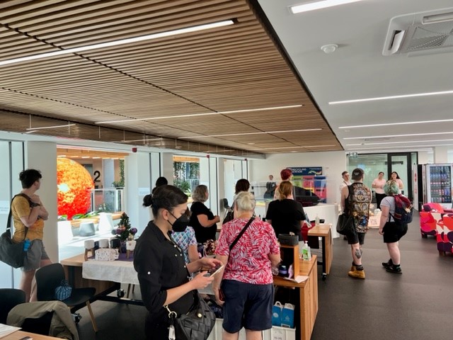 QUT Library (@qutlibrary) on Twitter photo The Festive Markets are now on in the Kelvin Grove Library. Pop in before 2pm today! <a href="/QUTEship/">QUT Entrepreneurship</a> #MakeAndMeet The Festive Markets are now on in the Kelvin Grove Library. Pop in before 2pm today! <a href="/QUTEship/">QUT Entrepreneurship</a> #MakeAndMeet