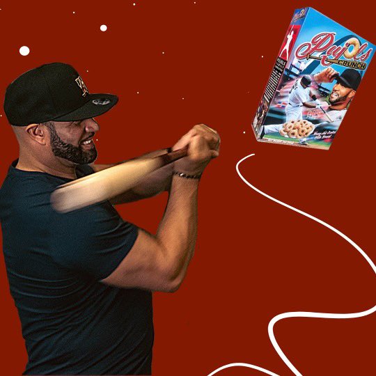 PujolsFive's tweet image. Saturday mornings with my kids just got a little more fun! I am excited to say I have partnered with @plbse to create my own cereal brand, Pujols Crunch. Thank you to everyone at PLB Sports &amp;amp; Entertainment who made this possible. Pujols Crunch is available now, exclusively, at