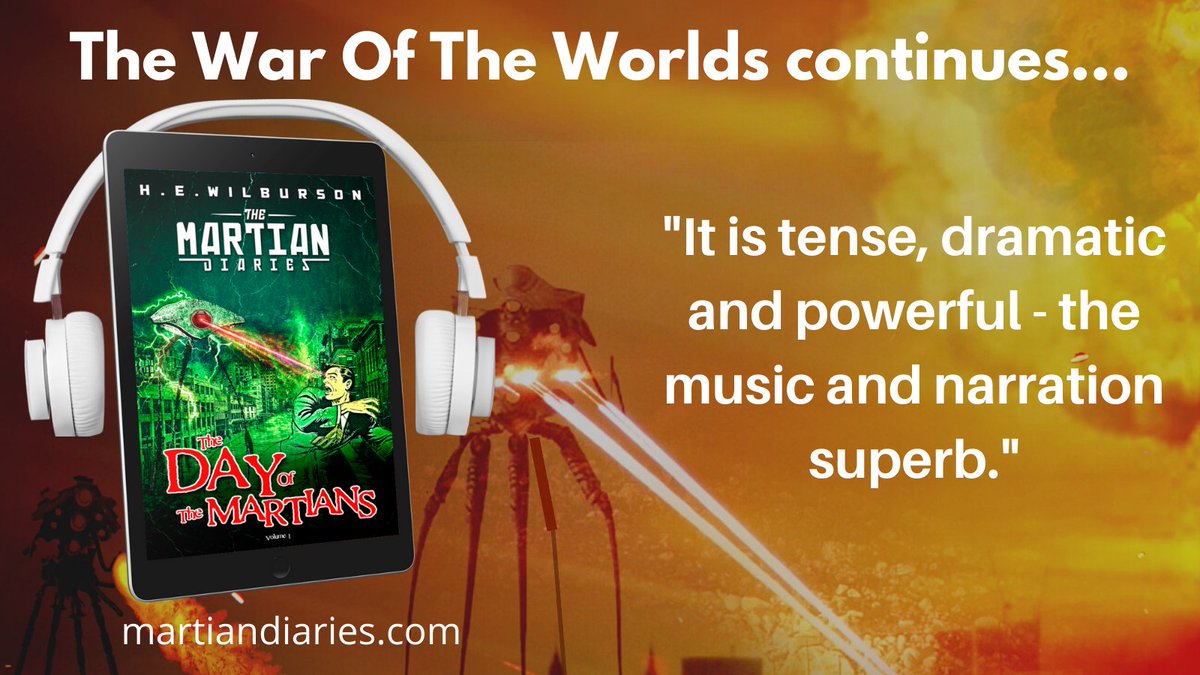 Can we survive a second Martian invasion? The classic story continues, in ebook or audiobook featuring original music and sound effects. Check out The Martian Diaries award-winning trilogy here martiandiaries.com #scifibooks #audiobooks