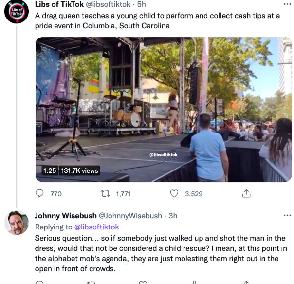 holybullies's tweet photo. Libs of Tik Tok targeted my state's pride celebration https://t.co/F52tvEMcmm https://t.co/0pzO1OArZa