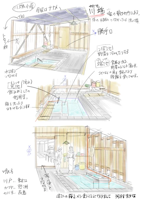 【近江の桜とメシ食うことになりまして】設定集「カバタ(川端)」#滋賀県#カバタ▼第一話について 