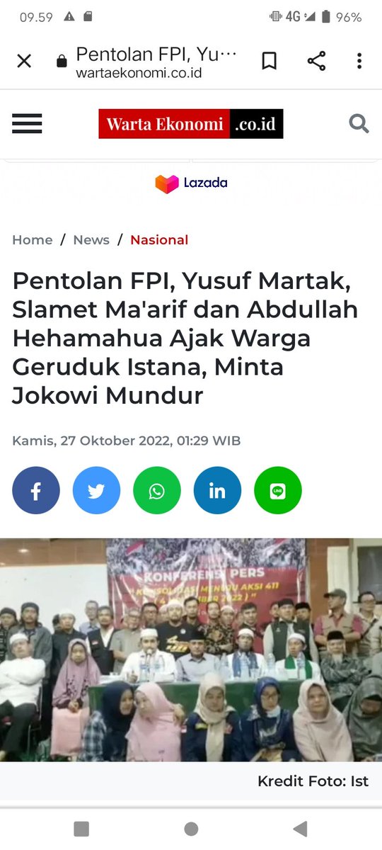 Kelompok Peangasong khilafah, IM, HTI, dll. mmulai berani terang-terangan menghasut utk melakukan makar....