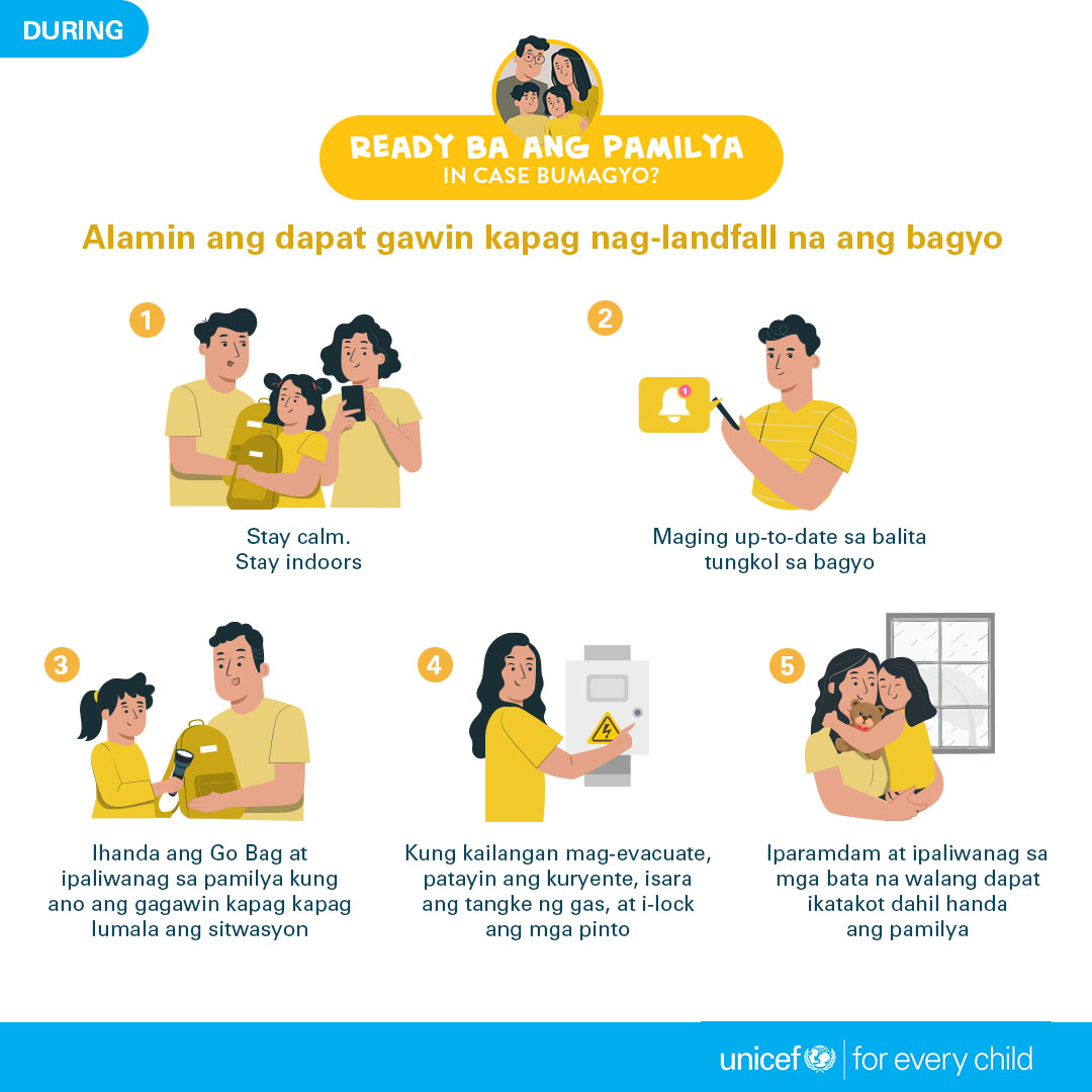 unicefphils's tweet photo. ⛈️ Handa ba ang pamilya sa Typhoon #PaengPH? Alamin ang mga dapat ihanda at gawin bago, habang at pagkatapos ng bagyo. Ingat! https://t.co/2DFqdq6qWW