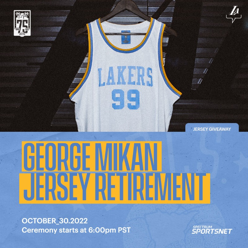 Lakers to retire George Mikan's jersey this season