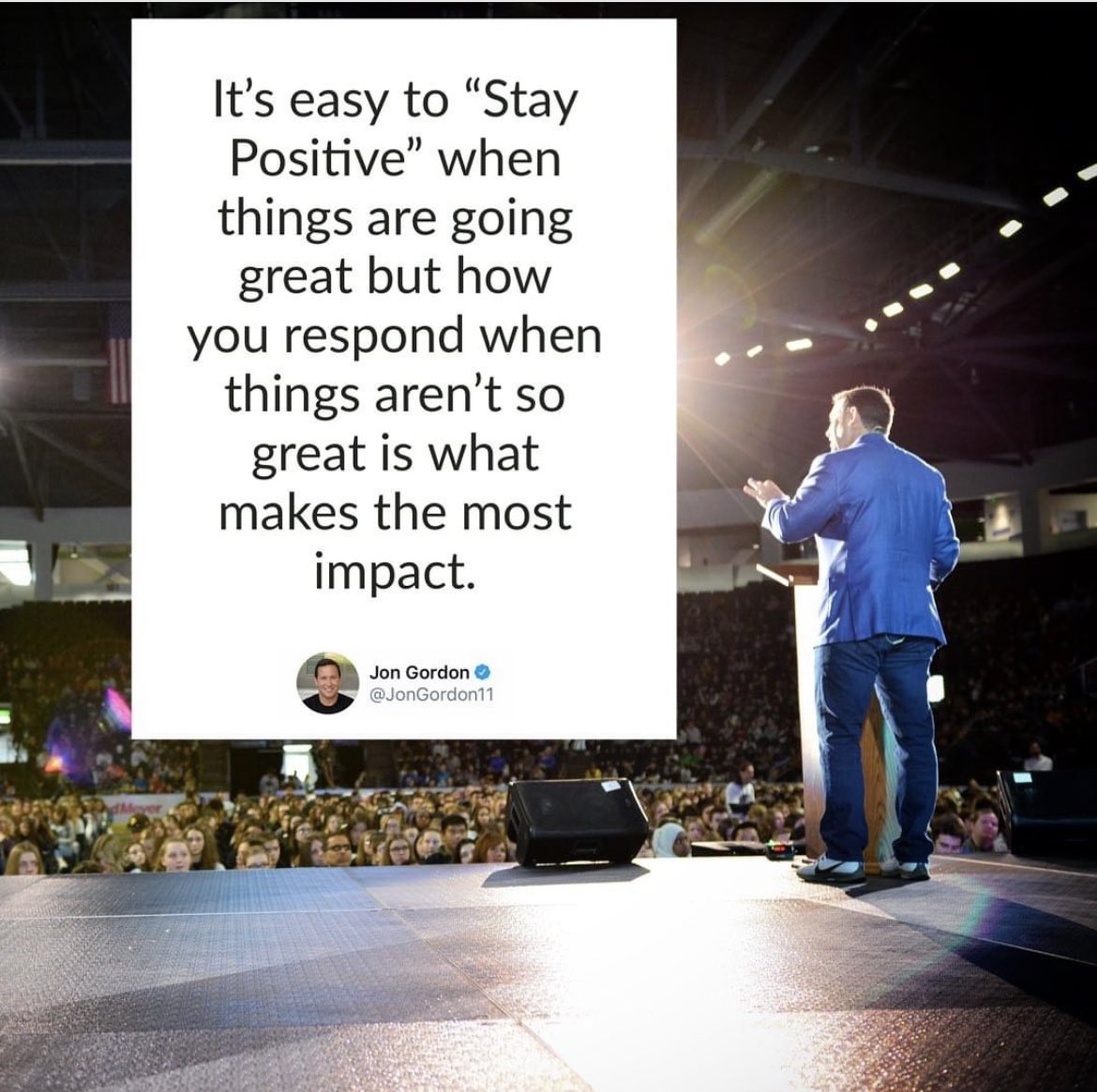 JonGordon11's tweet image. Respond, don’t react. Stay positive and focus on solutions.