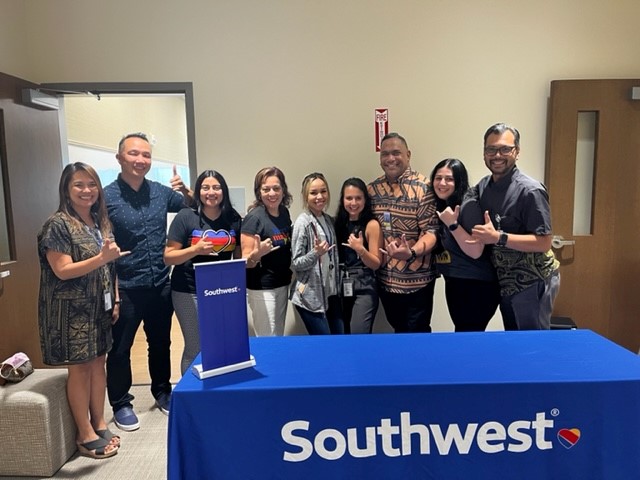 RecruitByMark's tweet photo. Over a two-day period, a small mighty Team of 12 @SouthwestAir #Recruiters along with 3 Recruiting Coordinators, and a Team Leader completed a whirlwind #HawaiiHiringEvent.

They successfully welcomed and #TalkedStory with 410 candidates. #SWAloha #WarriorSpirit #OneTeamAllHeart https://t.co/kXzluD5Kf7