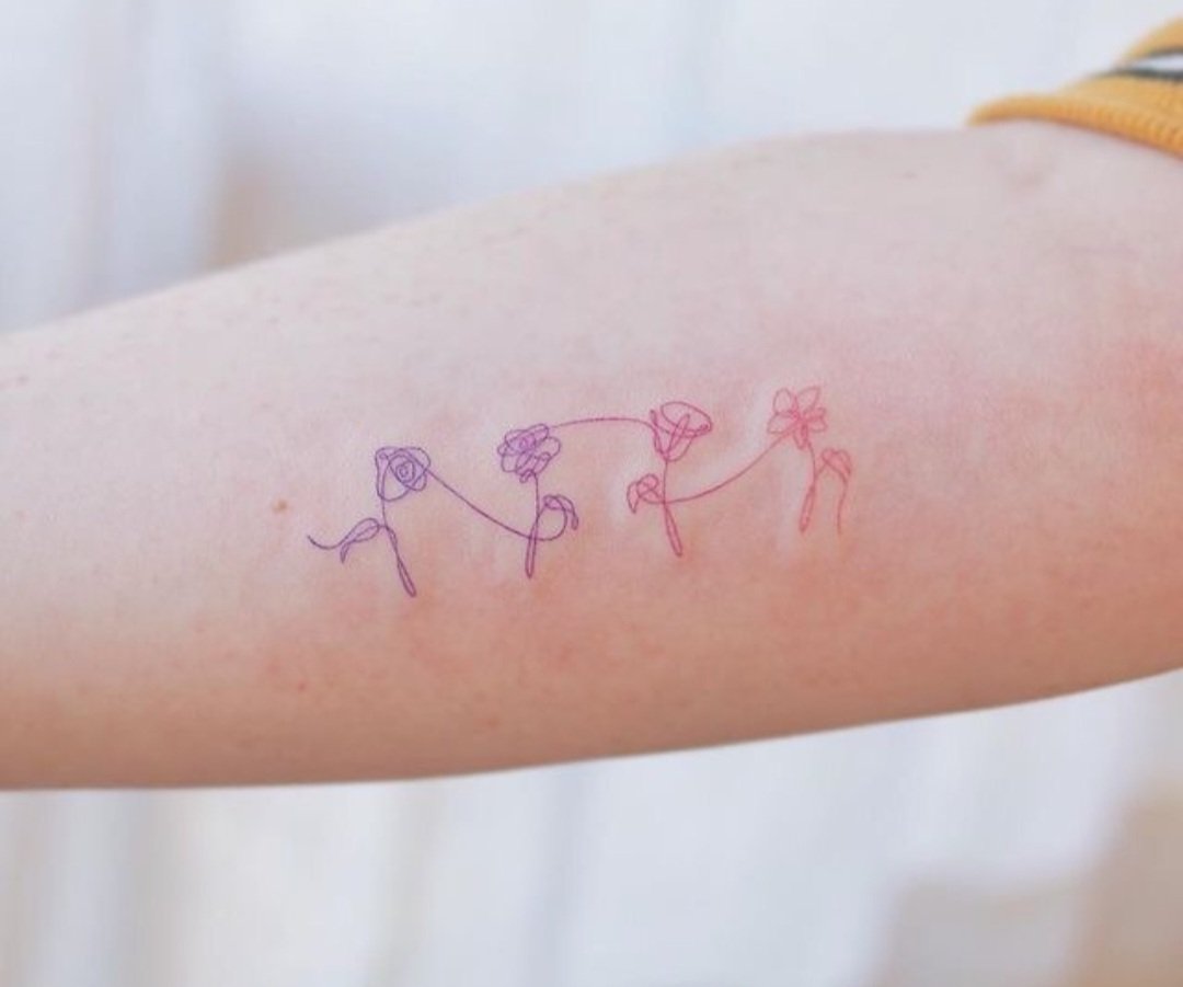Тату БТС Love yourself