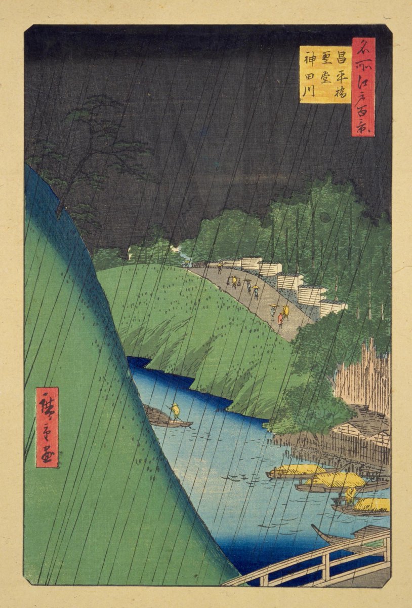 ando_hiroshige's tweet photo. Seidô and Kanda River from Shôhei Bridge, from the 1855 series One Hundred Famous Views of Edo https://t.co/vF27ZJlkJG