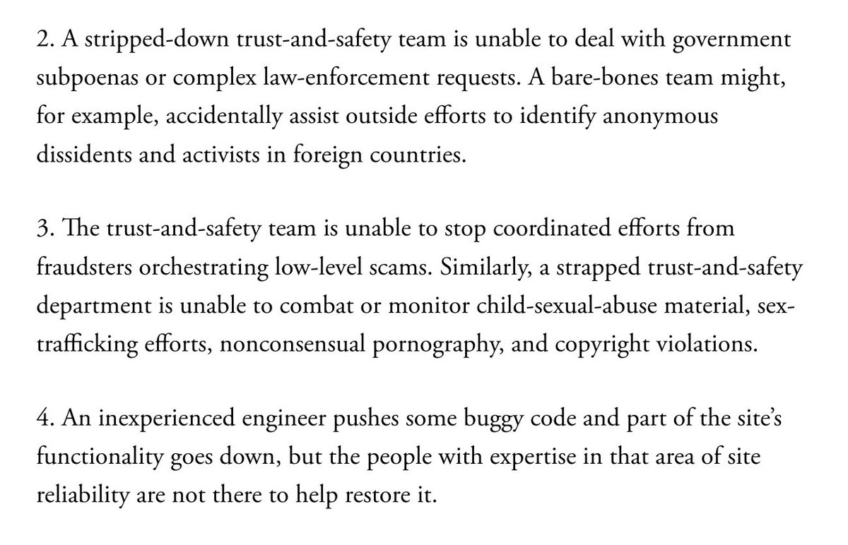 Musk owns Twitter now and has immediately fired some top executives, per @washingtonpost and @nytimes. I wrote this afternoon about what happens if he starts cutting from crucial departments theatlantic.com/technology/arc…