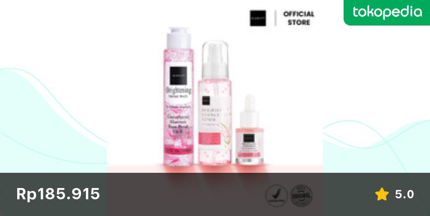 hikmahn38's tweet photo. Coba cek ini, deh: "Scarlett Whitening Brightly Kit Package" Rp185.915 di toko Scarlett Whitening Official Shop Tokopedia. Bisa bebas ongkir, lho.
https://t.co/in45ErgcrN https://t.co/iMDWRmOCdW
