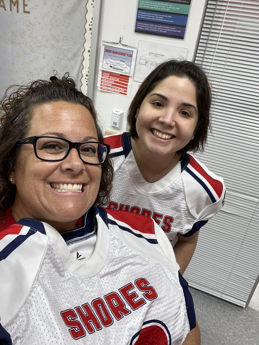My favorite day of the fall season, honored to be asked to wear a jersey to rep our players!! And twin day! <a href="/ShoresMiddle/">Potomac Shores Middle School</a>