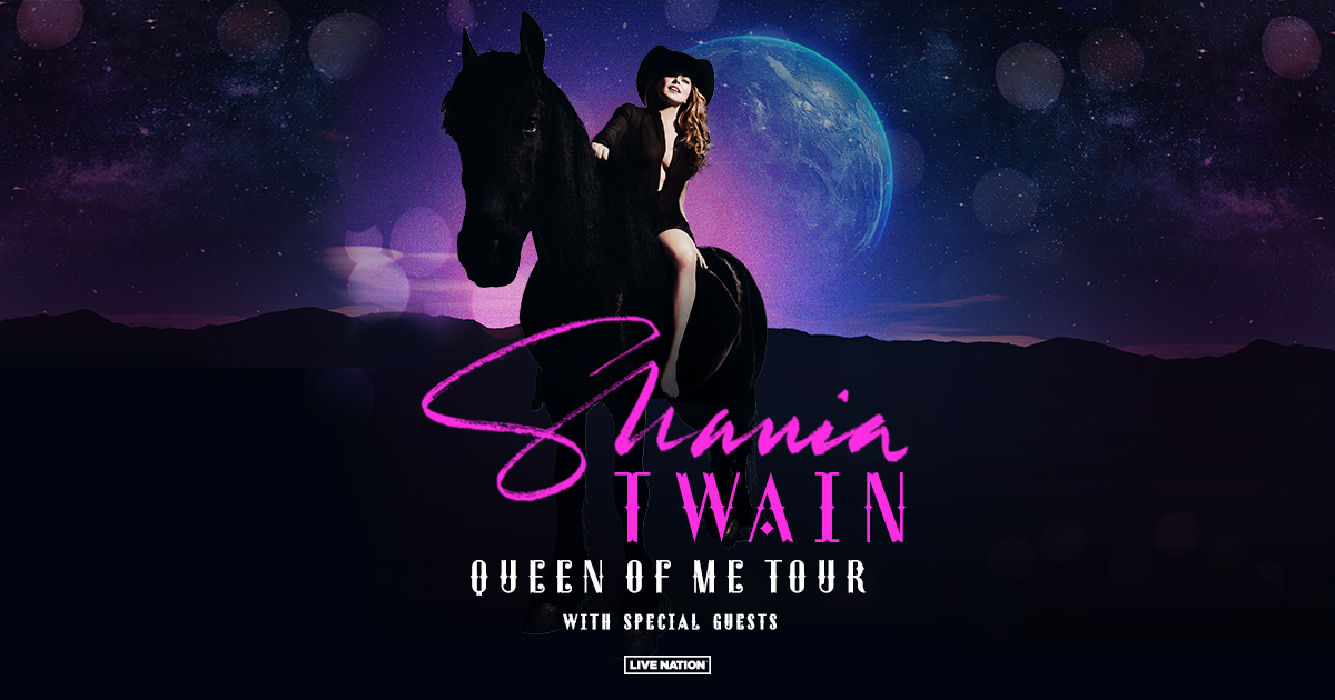 JUST ANNOUNCED @ShaniaTwain's Queen of Me Tour live across North America! 💖 Get tickets November 4th at 10am local time right here livemu.sc/3zjMGhC
