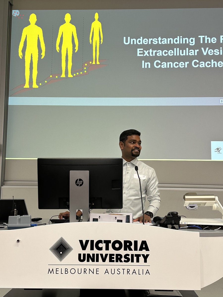 VictorianMuscleNetwork (@vicmusclenet) on Twitter photo Sai Chitti <a href="/chittiprasad7/">Sai V. Chitti 🇮🇳🇦🇺</a> from <a href="/LIMSLTU/">La Trobe Institute for Molecular Science</a> presenting in the second session of the VMN Symposium on “Understanding the role of Exracellular Vesicles in Cancer Cachexia” #VicMuscleNet #myotwitter Sai Chitti <a href="/chittiprasad7/">Sai V. Chitti 🇮🇳🇦🇺</a> from <a href="/LIMSLTU/">La Trobe Institute for Molecular Science</a> presenting in the second session of the VMN Symposium on “Understanding the role of Exracellular Vesicles in Cancer Cachexia” #VicMuscleNet #myotwitter