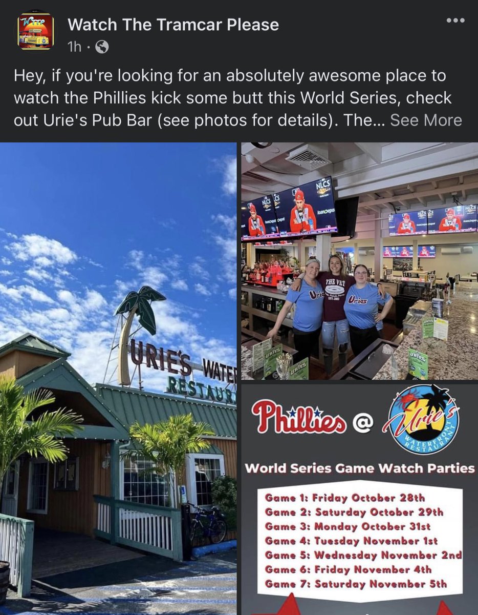 oliviarulon's tweet photo. BELIEVE THE HYPE!
Swing by Urie’s Pub Bar to enjoy the World Series, some killer food/drink specials, and yours truly behind the bar 🍻⚾️❤️ https://t.co/Pvh7OiwQCk