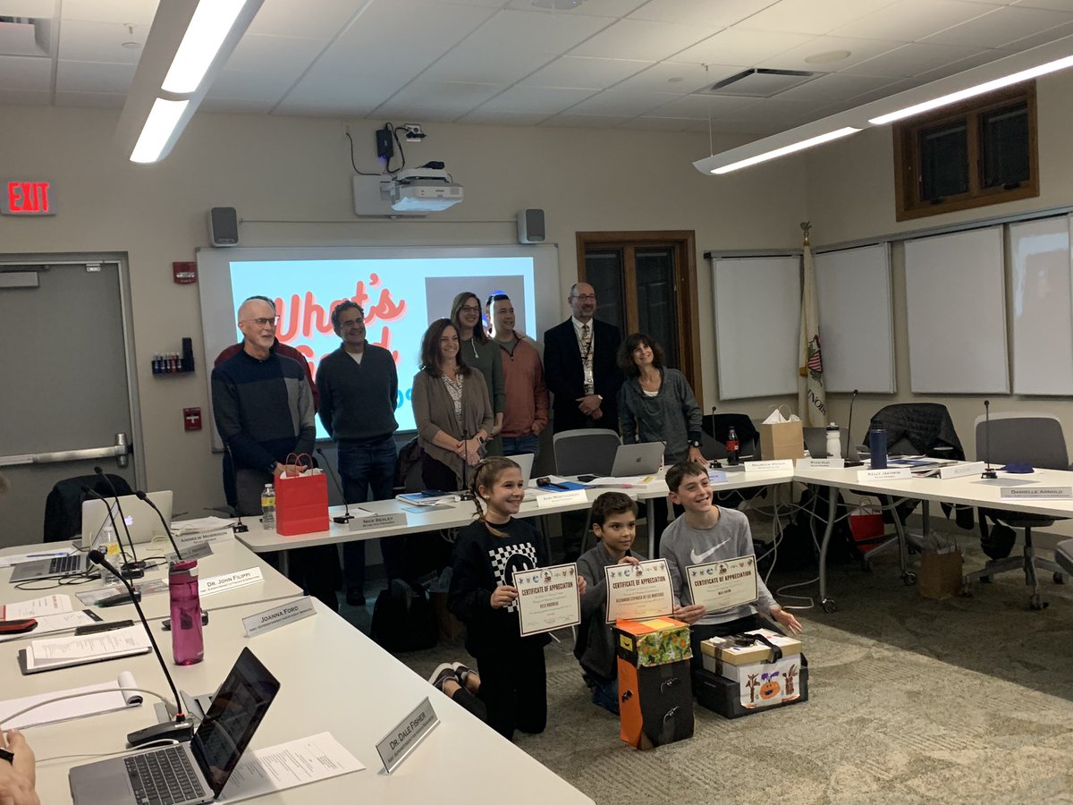So proud of our 5th graders for presenting to the Board of Education tonight. They showcased their Halloween containers and shared how they found the volume of each unique shape. Way to go! #spway