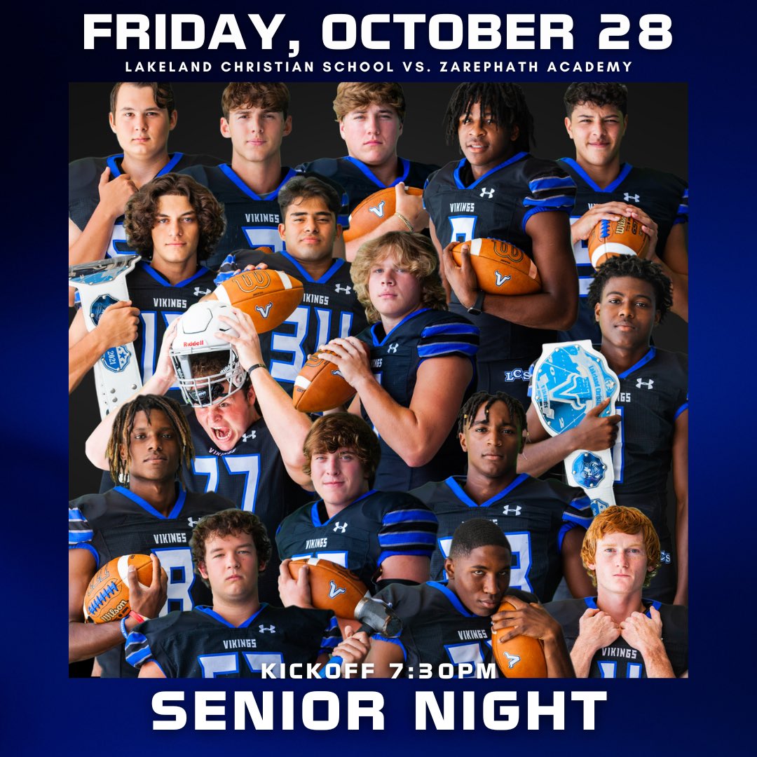 See you at Senior night tomorrow. #football #fridaynightlights <a href="/LCSVikings/">Lakeland Christian</a>
