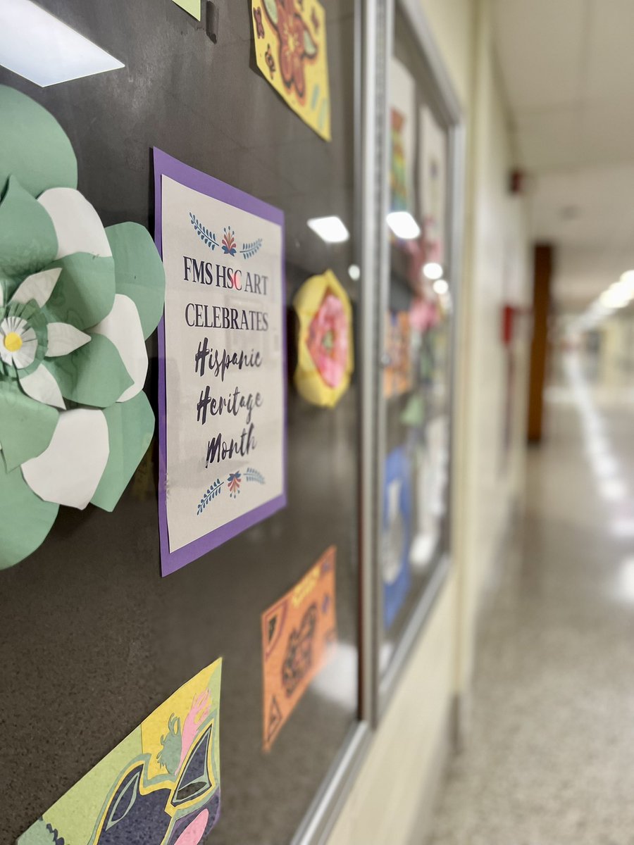 Be sure to check out our Hispanic heritage month artwork display in the 300 hall! <a href="/ArtsSupvr_FTPS/">Cesar Rainho</a> <a href="/FMS_FTPSchools/">Torrie Rumph-Hurd</a> <a href="/FTPSchools/">FTPSchools</a>