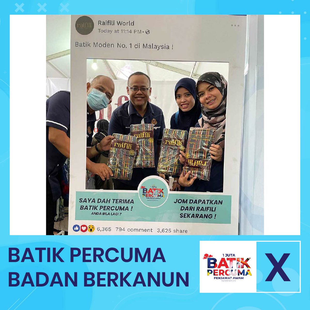 Apa pun warna anda..claim lah batik percuma
.
.
#pru15 #mengundi #batikpercuma