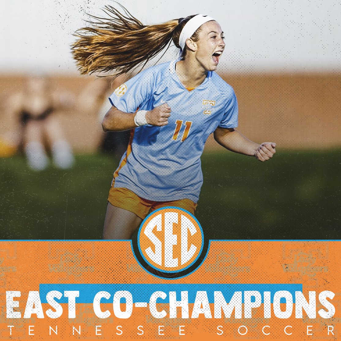SEC's tweet photo. 🏆 #SECSOC 𝑬𝒂𝒔𝒕 𝑪𝒐-𝑪𝒉𝒂𝒎𝒑𝒊𝒐𝒏𝒔

🟧🟦 @Vol_Soccer https://t.co/ONdeOg55Jc