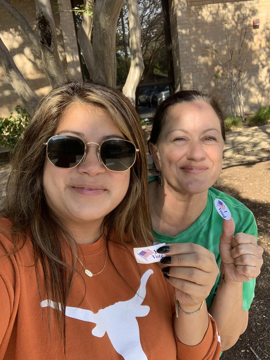 Early voting with my voting pal, <a href="/ms_ramirez09/">Ramirez Superstars</a>. We even saw a <a href="/DawsonDolphins/">DawsonDolphins</a> student there!