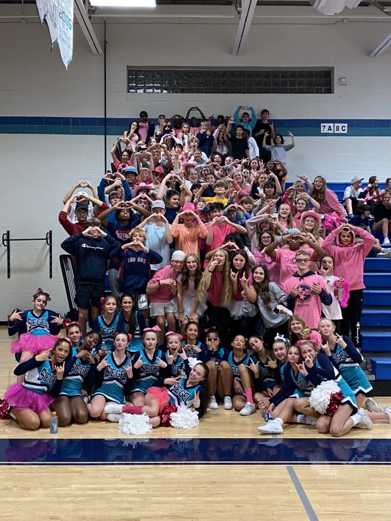 SiegelMiddle's tweet photo. Pink Out Night at the basketball game in honor of Breast Cancer Awareness! https://t.co/nvyR4C8d0t