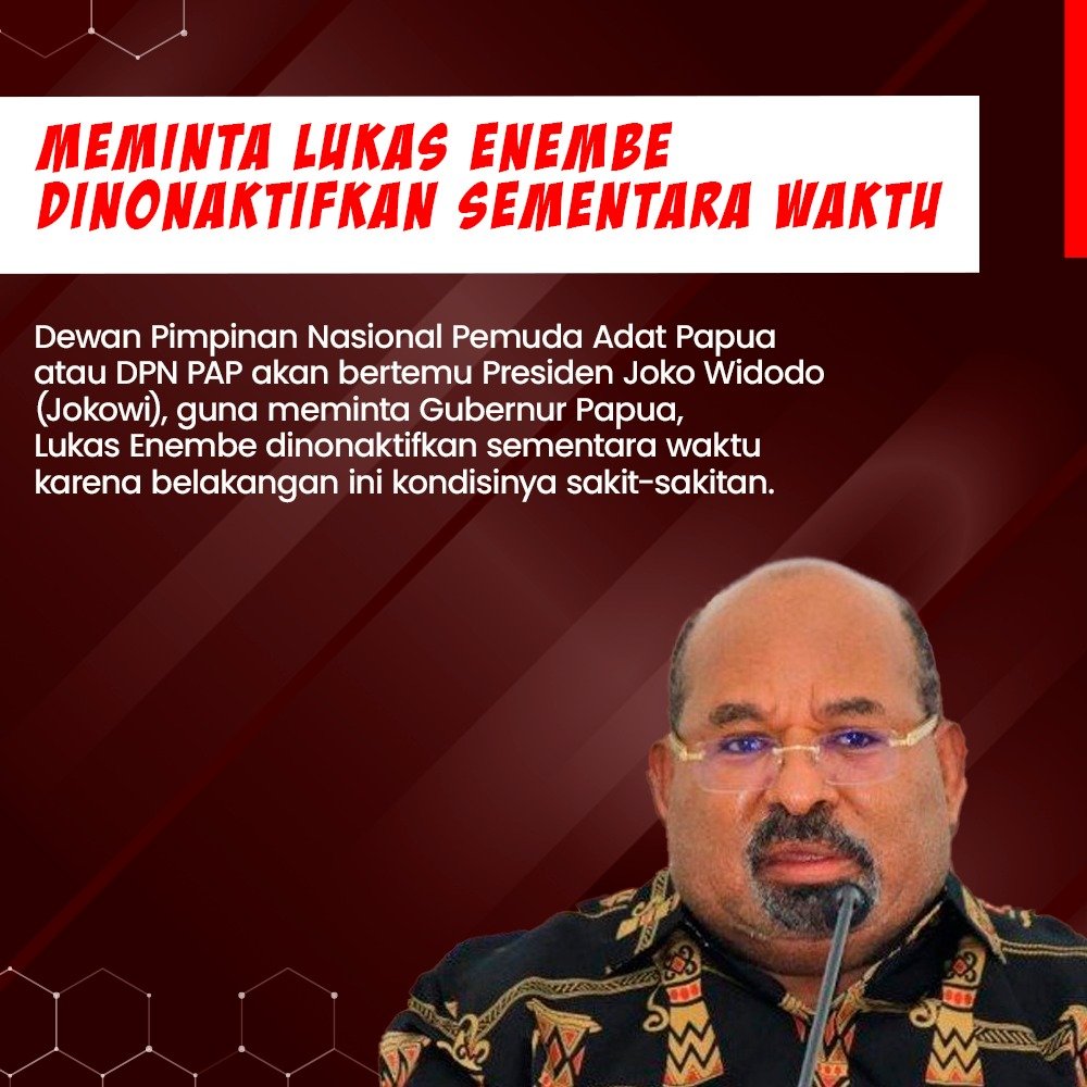 hamdan_fahri's tweet photo. Meminta Lukas Enembe dinonaktifkan sementara waktu
#PapuaTidakButuhLukas https://t.co/Egb3vnDgKA