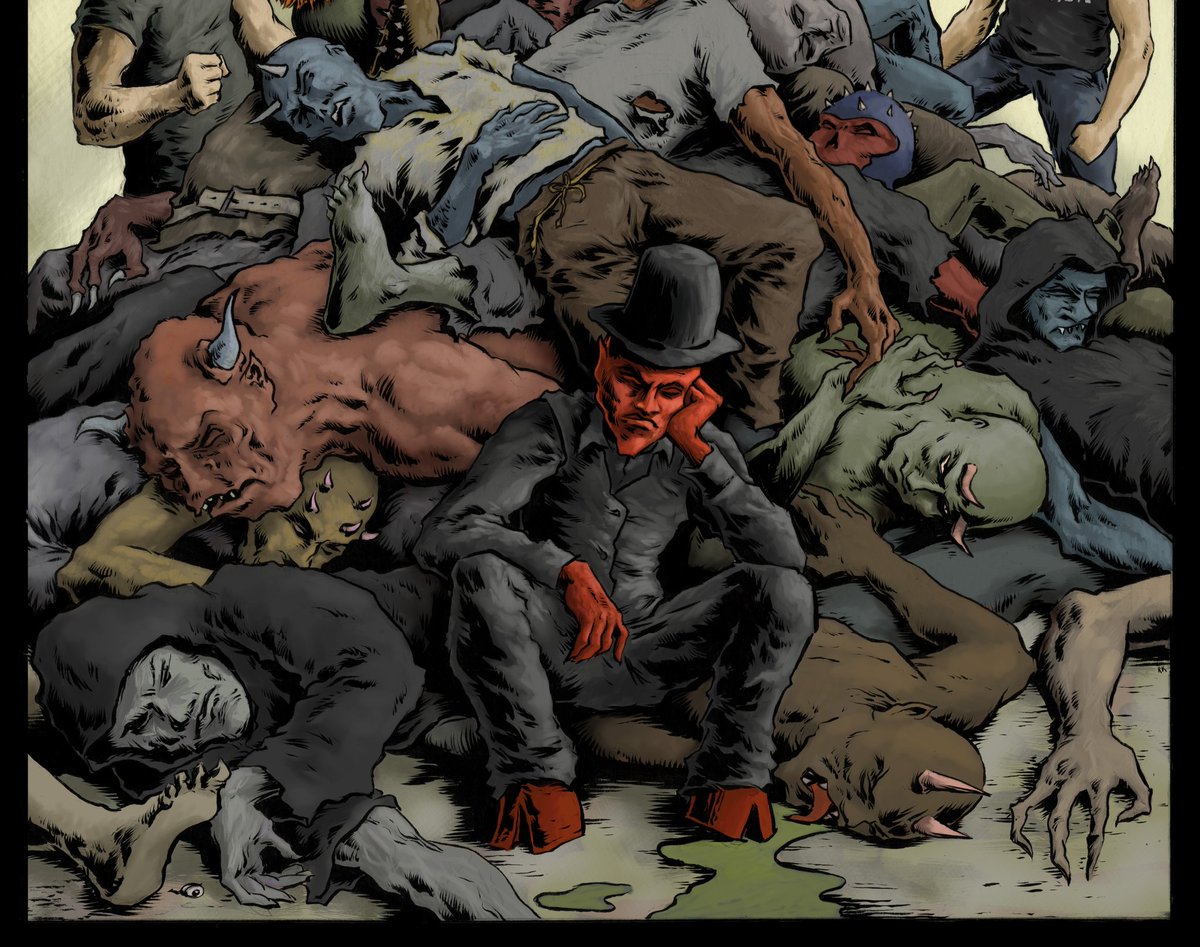 kacsandy5's tweet image. Detail shot of a sad demon I was working on