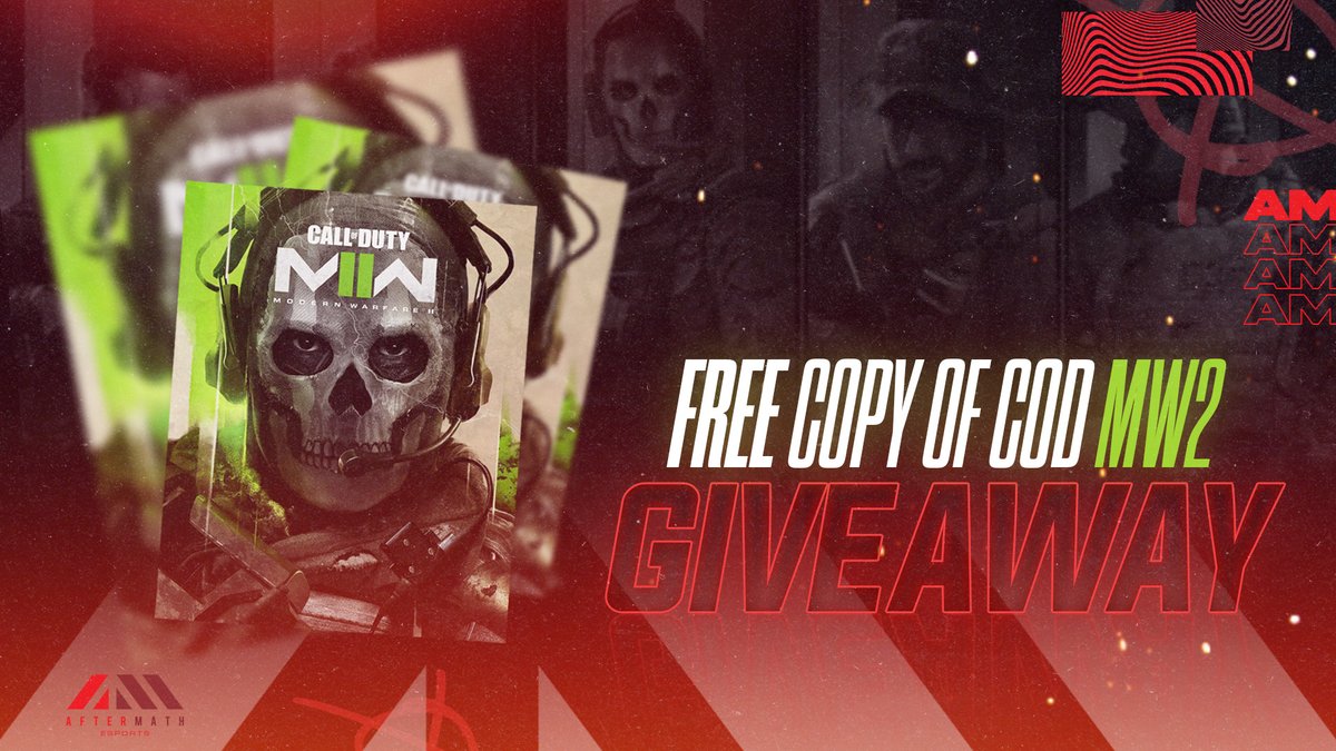 🔫 Call of Duty Modern Warfare 2 Giveaway! 🔫

With some exciting #CallofDuty announcements coming. afterMath's giving away a copy of #MW2! 

To Enter ⤵️
Like ♥, Retweet ♻, Follow ➕ 
and let us know what your favorite CoD game is! 

#FacetheafterMath | #Giveaway 🎁