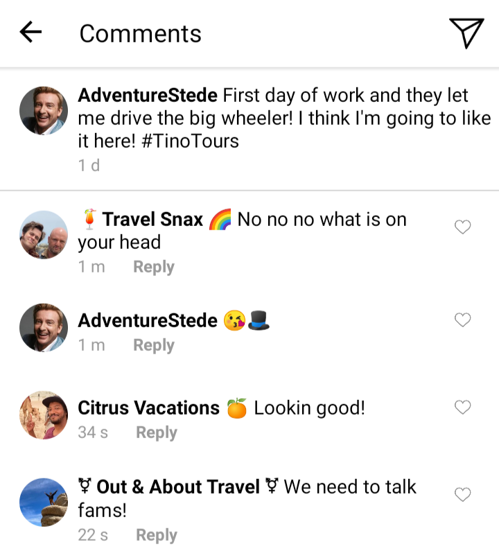 Stede's IG Comments Section.
Lucius: No no no what is on your head
Stede: Kissy emoji, top hat emoji
Roach: Lookin good!
Olu and Jim: We need to talk FAMs!