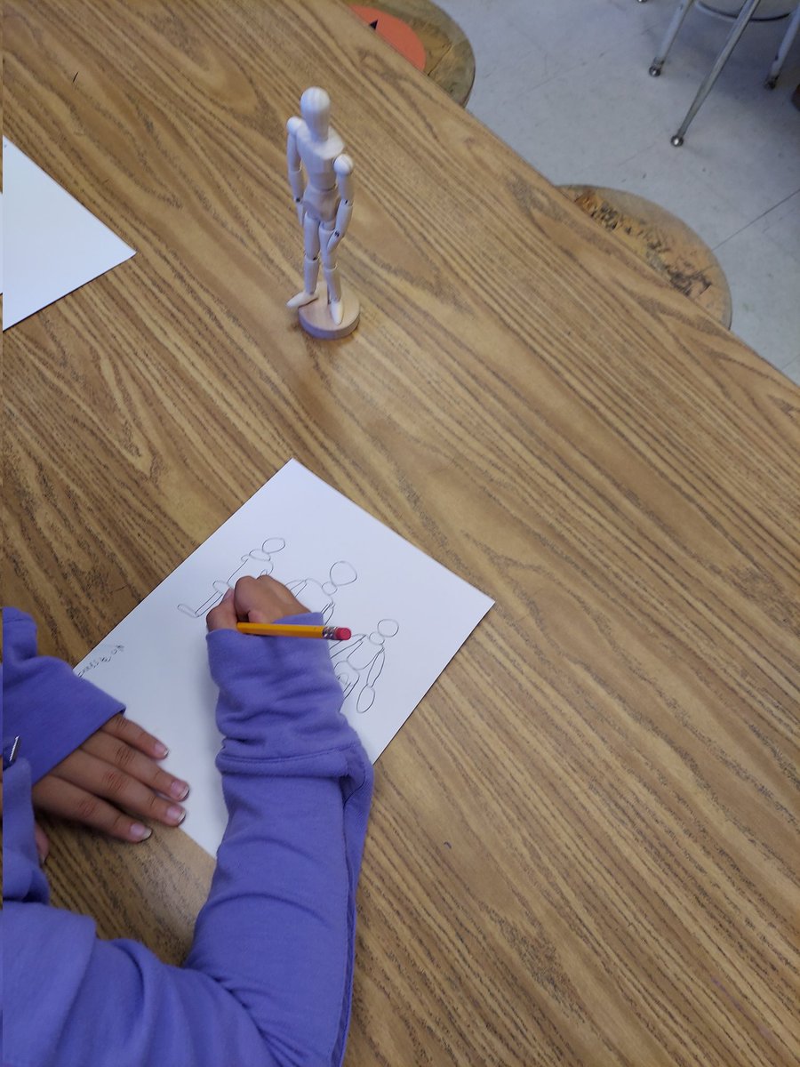 2nd grade gesture drawing today! Love seeing them get excited and jump right into new things.