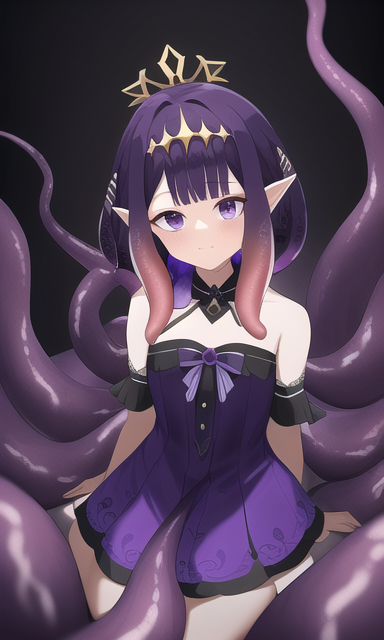 AcousticBlitSFW's tweet photo. (AI ART)
hmu hmu... 
Still not consistent, but getting closer
``{ninomae ina'nis}, hololive, {{{{inART}}}}, purple hair, tentacle hair, gradient tentacle``
#NovelAI #aiart #WaifuDiffusion #AIイラスト #AI画像 https://t.co/5pJJYfJUm3