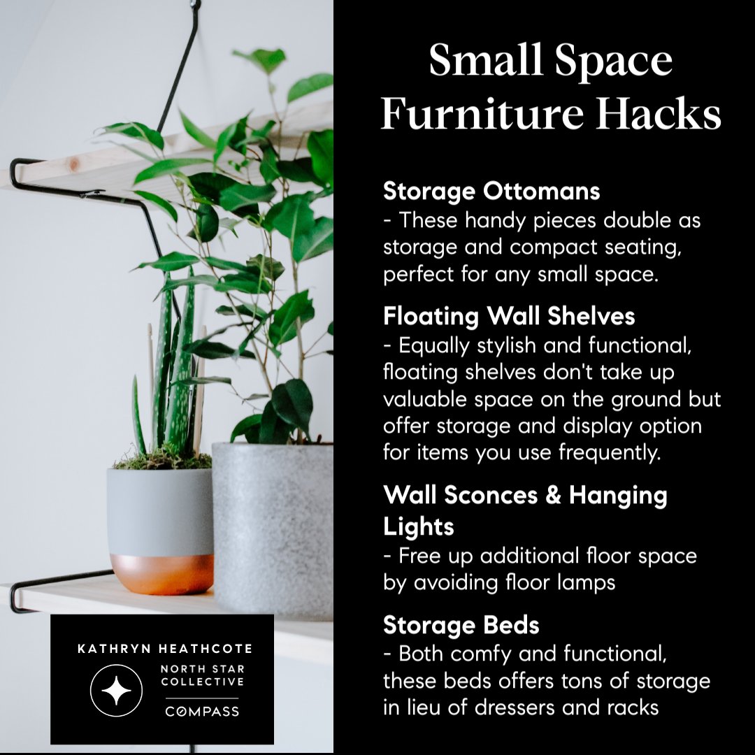 Homewheathcote's tweet image. Small Space Furniture Hacks

 #homeinteriordesign #storagedesign  #smallhomedesign #kathrynheathcote #thenorthstarcollective #compassseattle #seattle