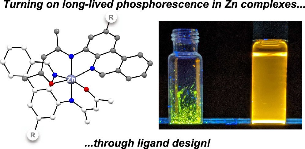 bhkenlo's tweet photo. Yellow-Emitting, Pseudo-Octahedral Zinc Complexes of Benzannulated N^N^O Pincer-Type Ligands https://t.co/ptKO43FRS7 Williams, @herbert_lab and co-workers @InorgChem #zinc #benzannulated #NNO #phosphorescence #amido #1ILCT #TDDFT #3SBCT #RP_ISC #SOCT_ISC #turn_on https://t.co/u5mYqkN1oN